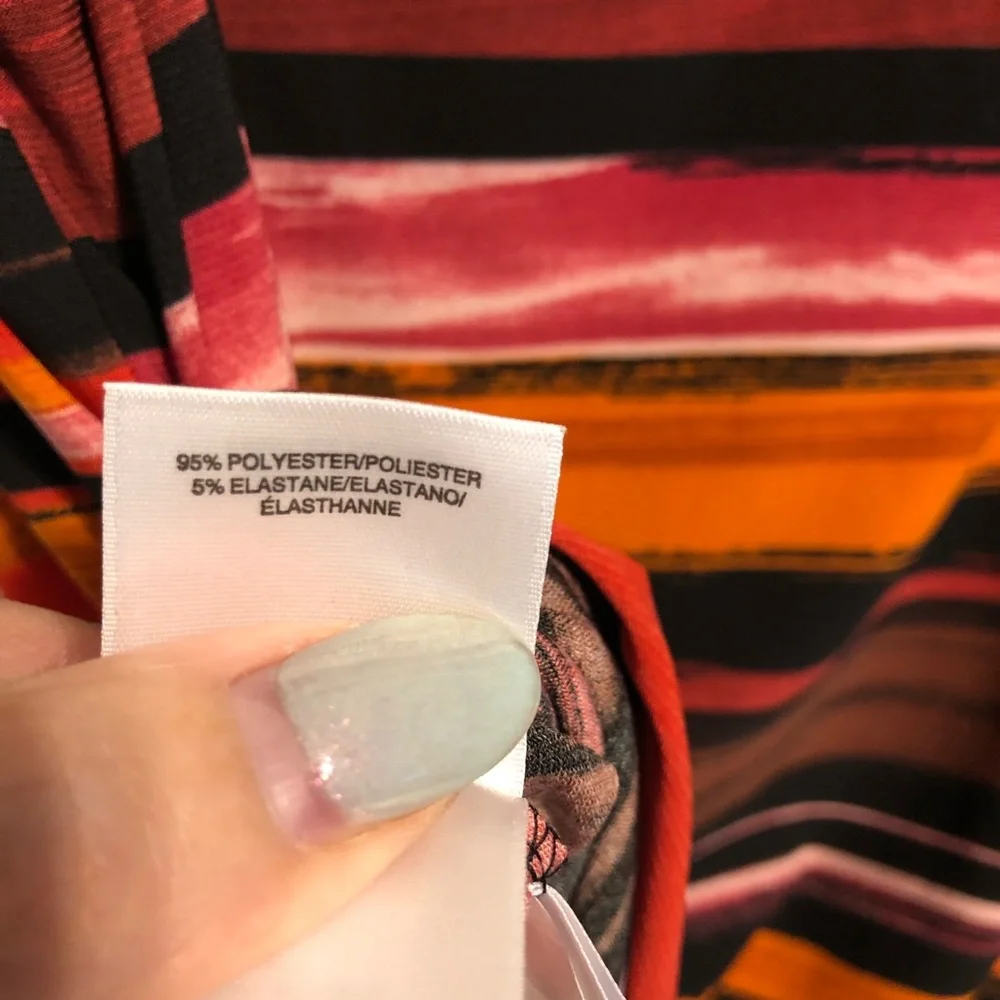 LIKE NEW! Anne Klein Multi Color Striped Sheath Dress Size Large - Picture 3 of 6